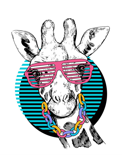 Giraffe - 90er Jahre Tiere | Bügelbilder