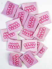 Good Vibes | Gewebtes Annähetikett