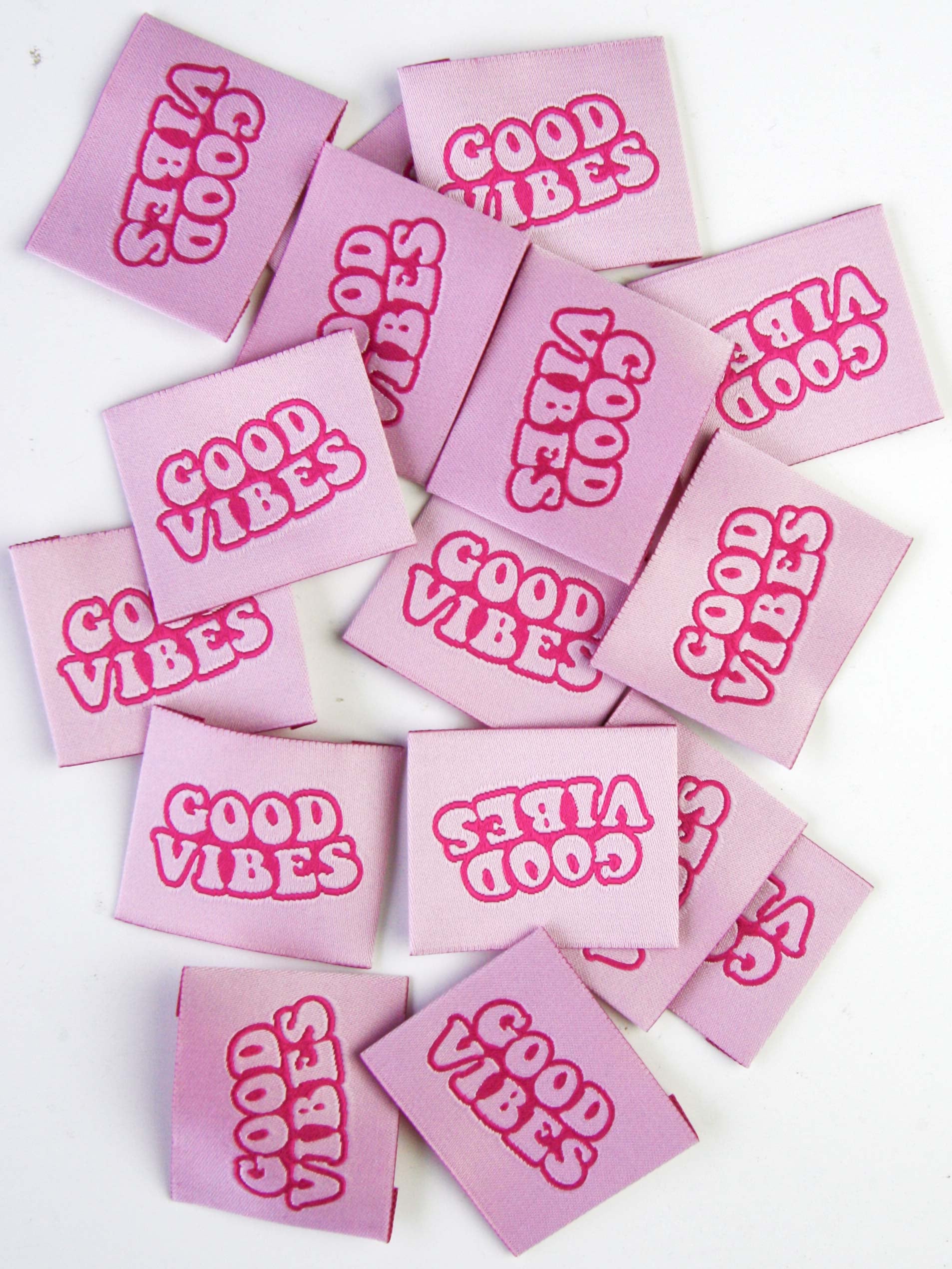 Good Vibes | Gewebtes Annähetikett