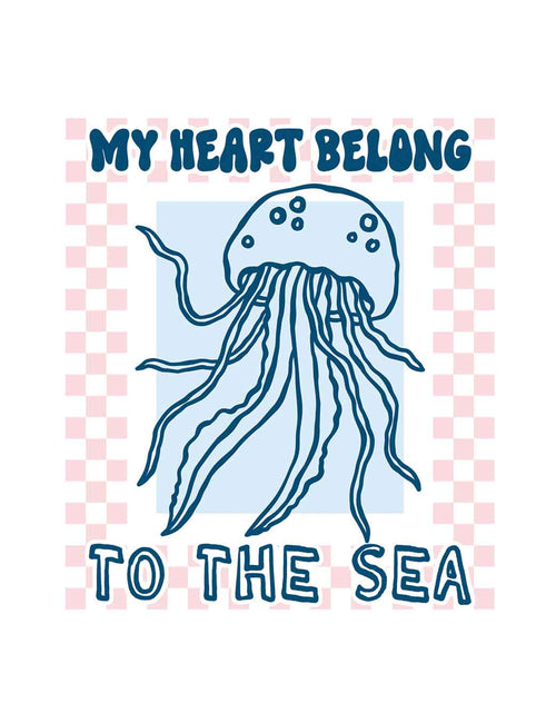 My Heart Belongs To The - Sea Saltwater Stories | Bügelbild