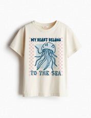 My Heart Belongs To The - Sea Saltwater Stories | Bügelbild
