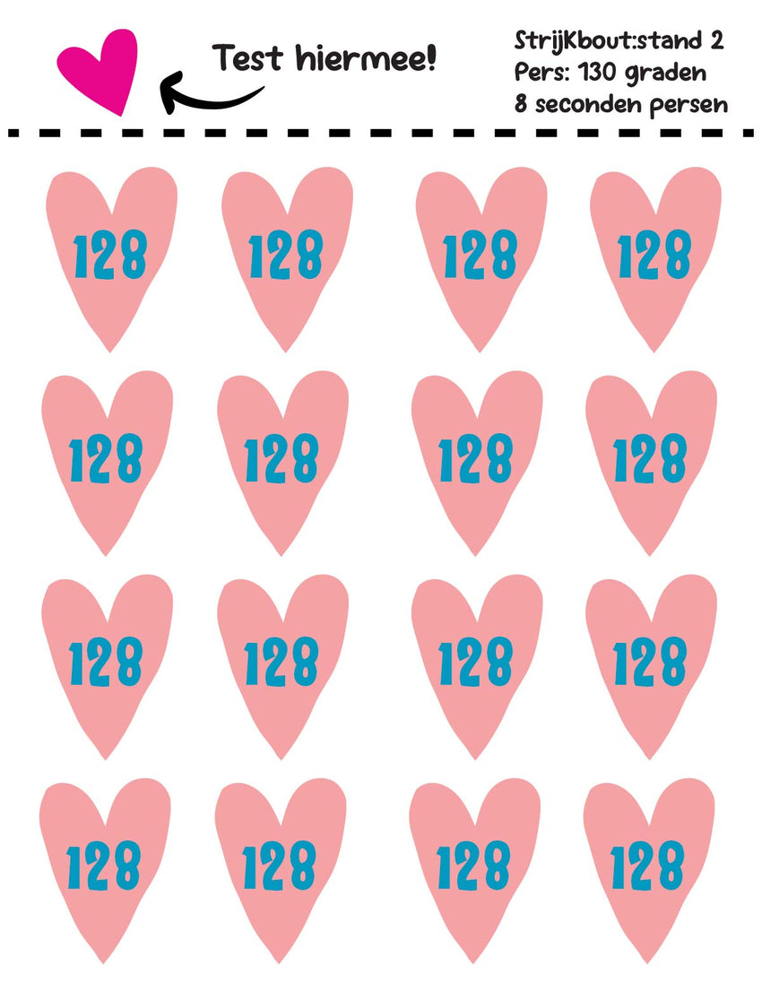 Hearts Pink - Carousel Clash – Größenetiketten