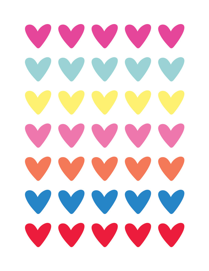 Hearts Rainbow | All-over-Transferfolie