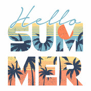 Hallo Sommer – Blauer Sommer-Kleidungstransfer
