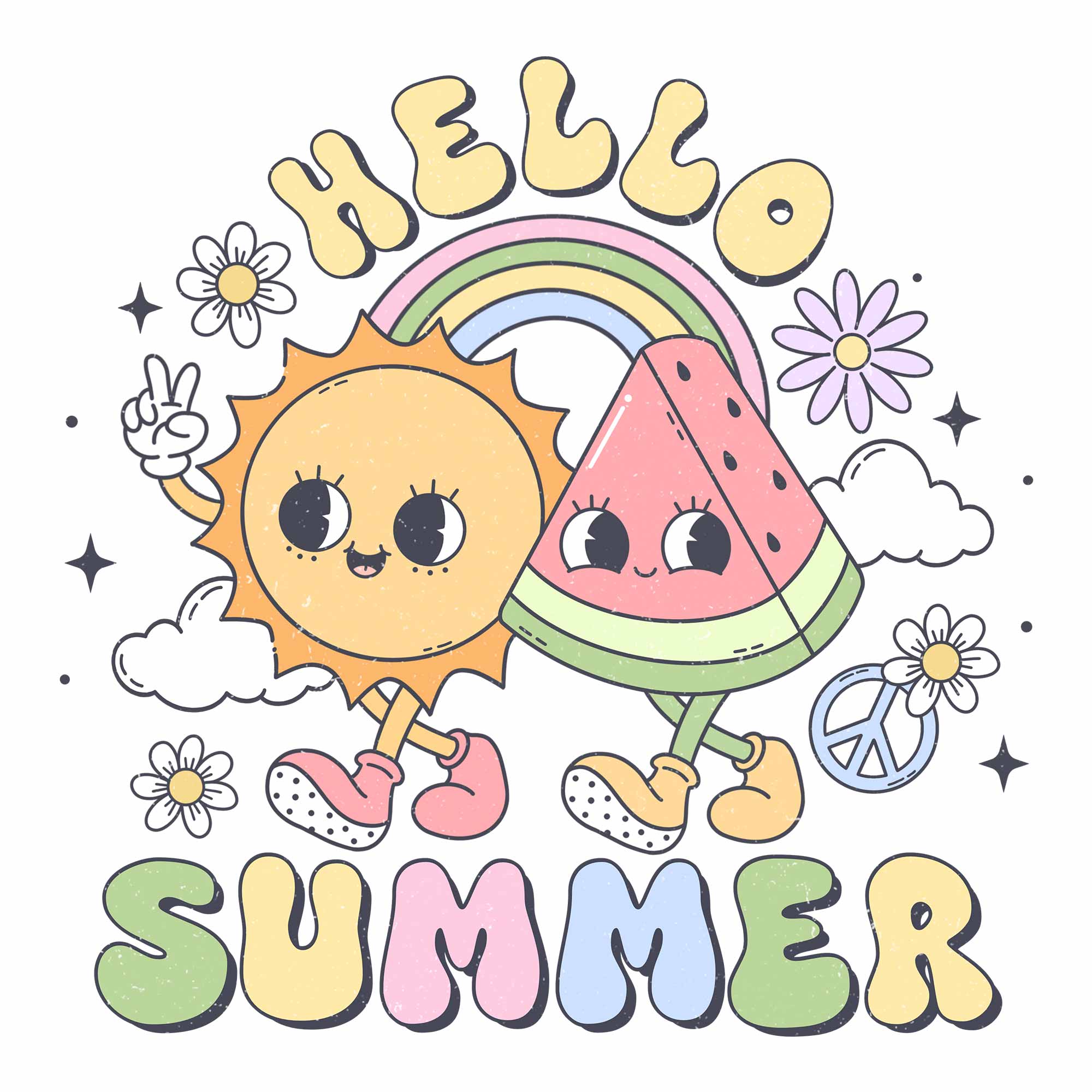 Hello Summer - Pink Summer | Bügelbild