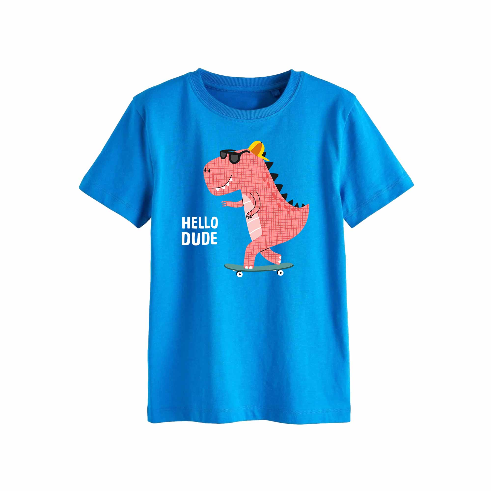 Hello Dude Red Dino | Bügelbilder