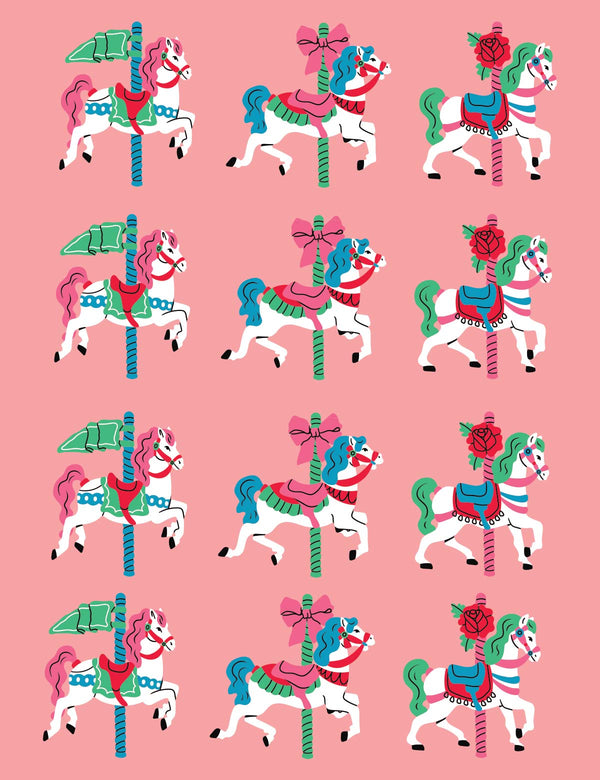 Horse Pink - Carousel Clash – All-over-Transferbogen