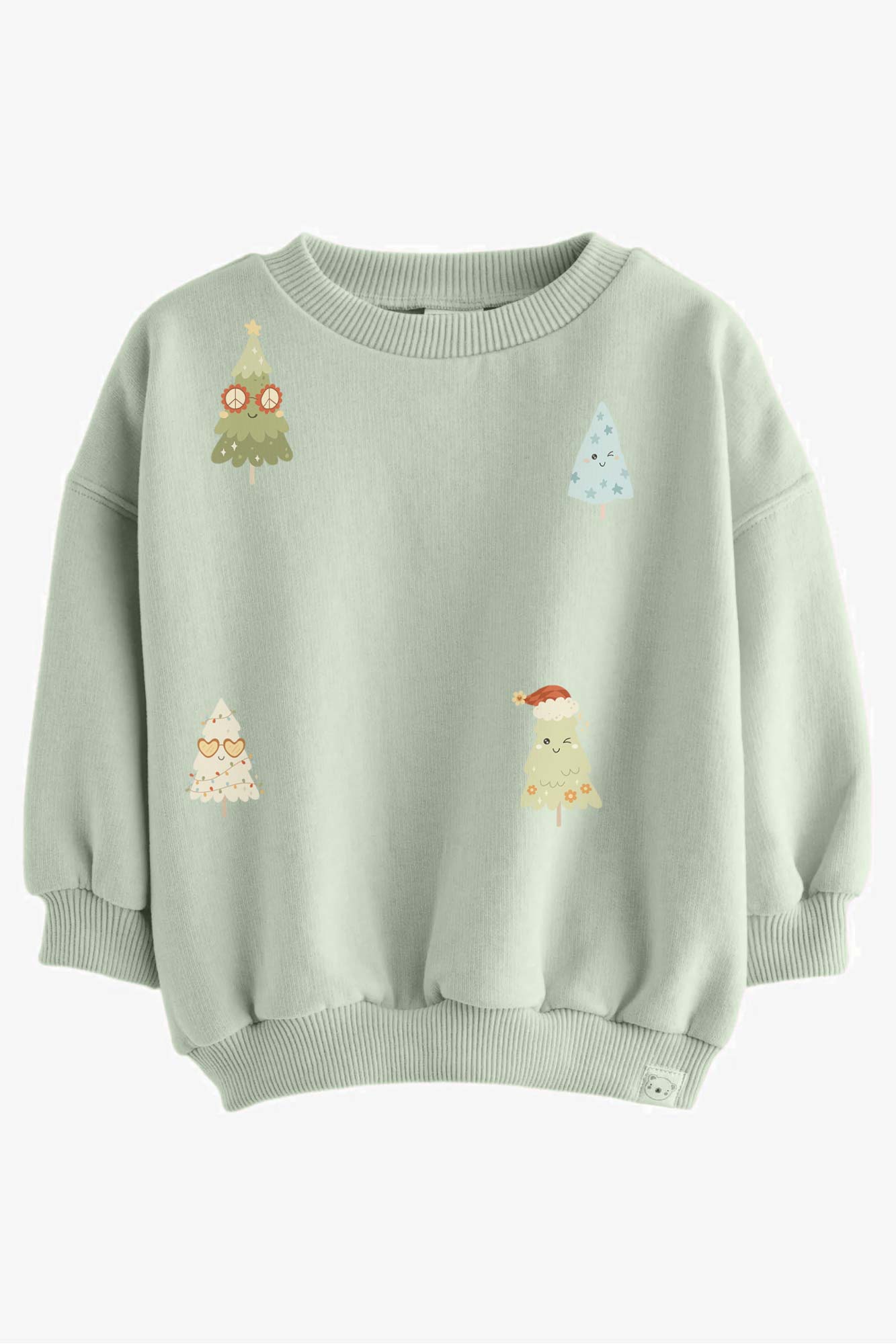 Weihnachtsbäume Boys Grün – All-over-Transferbogen