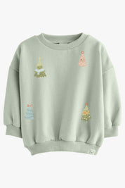 Weihnachtsbäume Girls Grün – All-over-Transferbogen