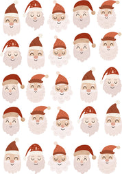 Weihnachtsmänner – All-over-Transferbogen