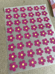 Kleine Blumen Hot Pink | Allover-Transferfolie