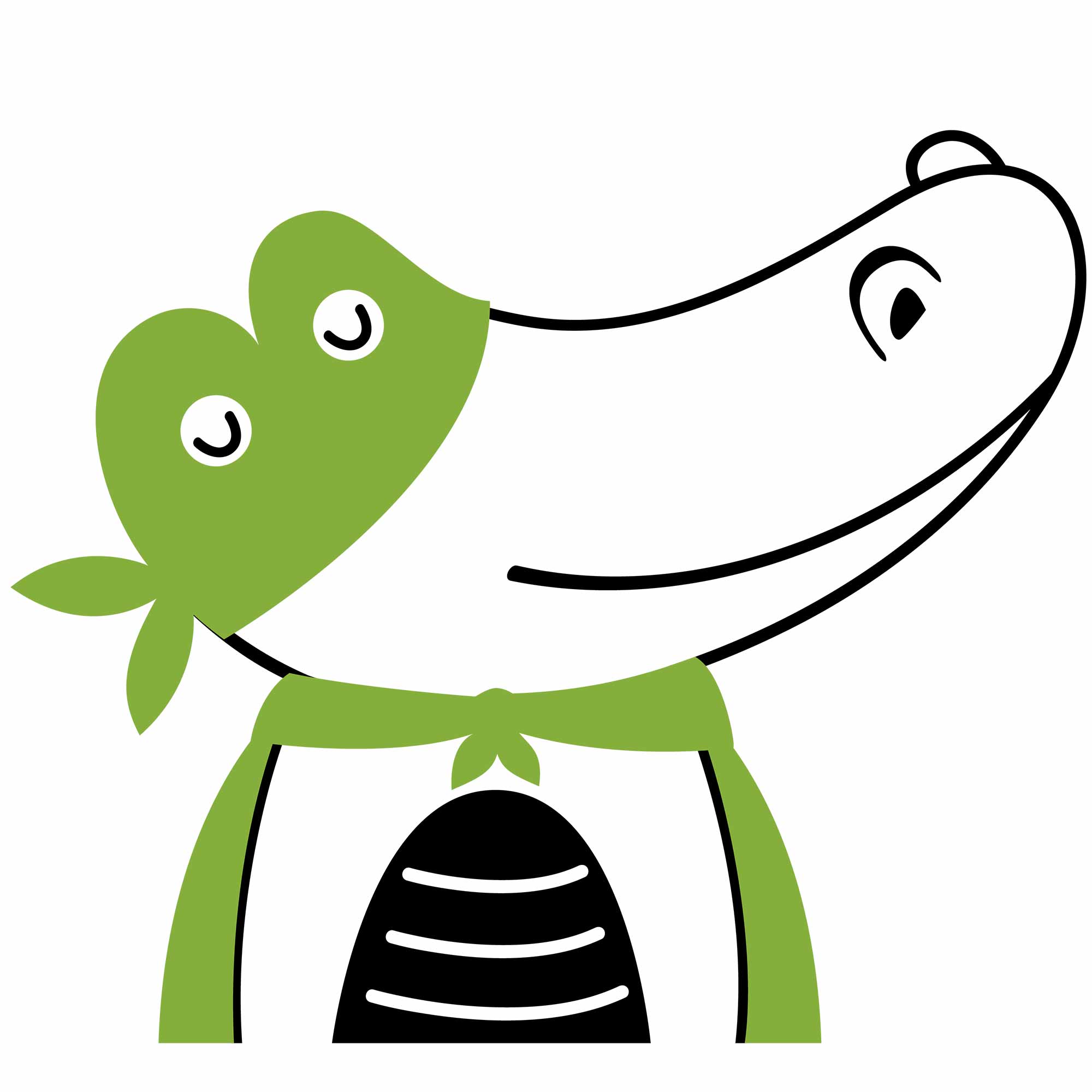 Krokodil - Superheld | Bügelbild
