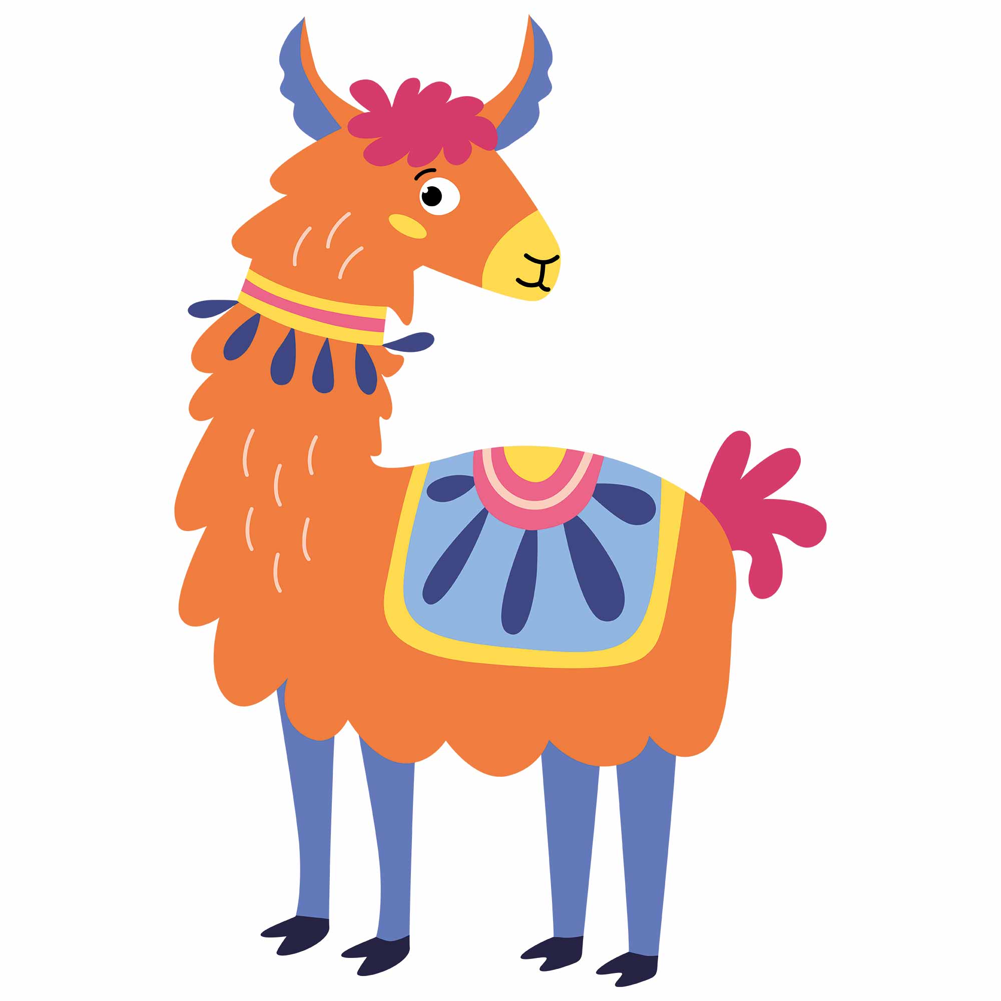 Lama 6 - Lustiges Lama | Bügelbild