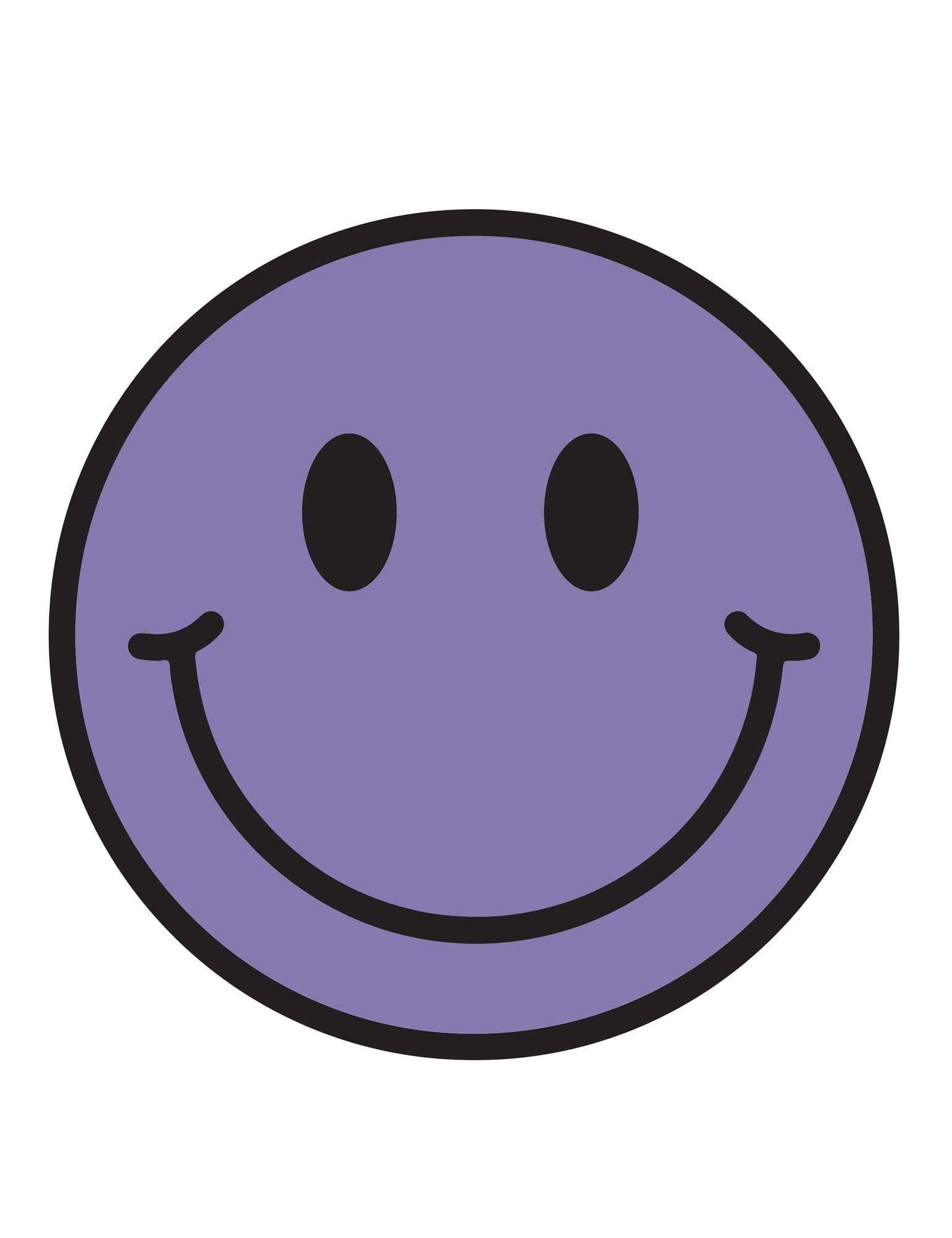 Lavendel-lila Smiley | Bügelbilder