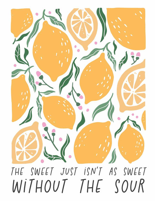 Lemons - Floral | Bügelbild