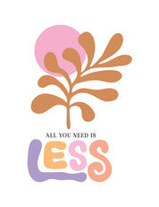 Less - Flower | Bügelbild