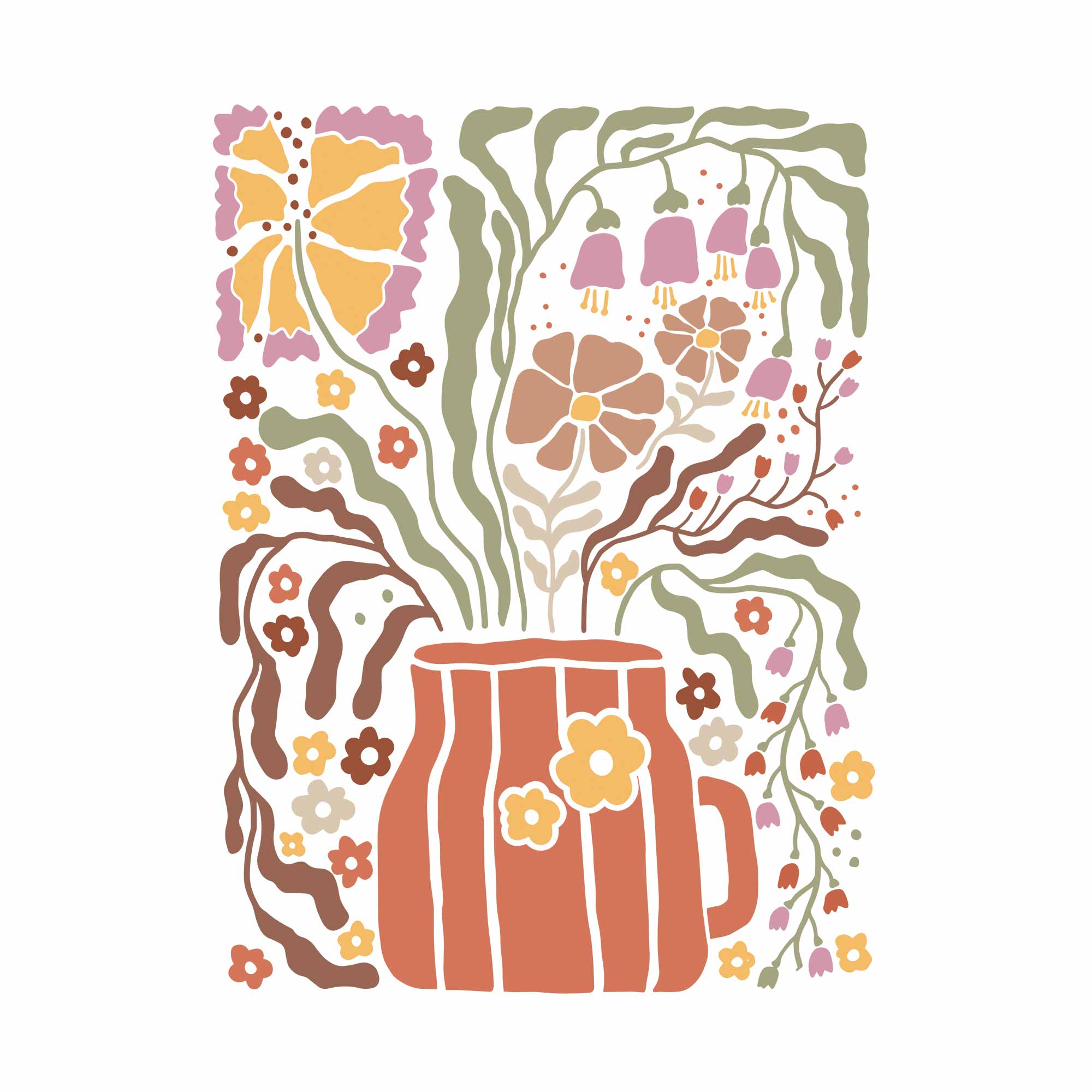 Weniger Attitüde – Boho-Herbst-Bügelbild