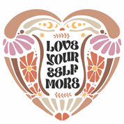 Liebe dich selbst mehr – Boho-Herbst-Bügelbild