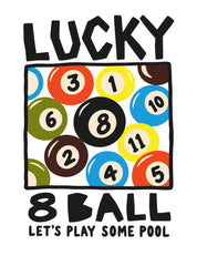 Lucky 8 Statement DTF-strijktransfer uit Lucky 8