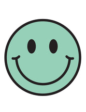 Mint Vibe Smiley | Bügelbilder