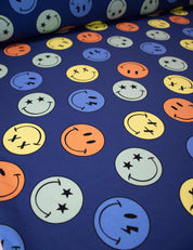 100cm Mixed Moods Blue French Terry