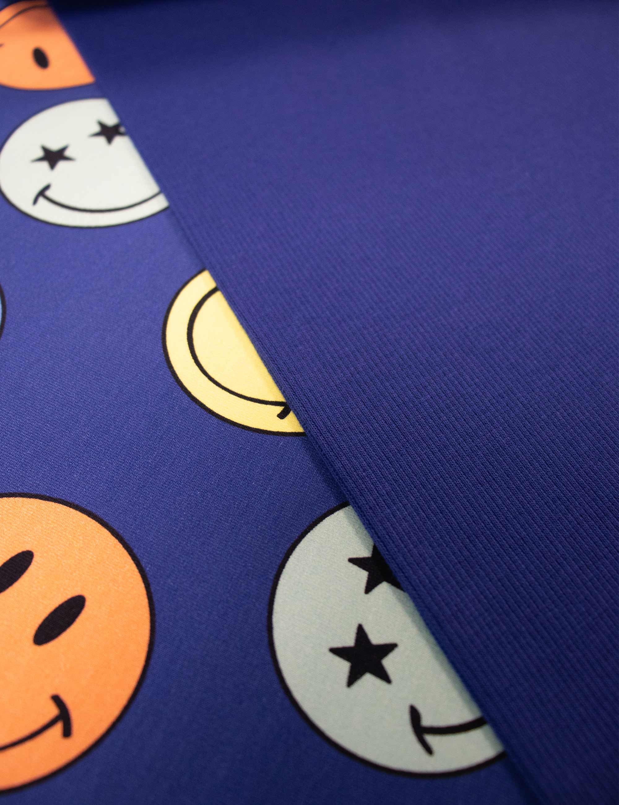 Mixed Moods Nashorn Blau | French Terry | 170 cm breit