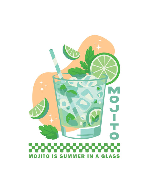 Mojito – Cocktail Club | Aufbügelbares Motiv