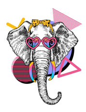 Elefant - 90er Tiere | Bügelbilder