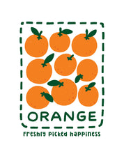 Orange – Fruchtparade | Aufbügelbares Motiv
