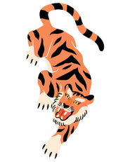 Orange Tiger Dive - Karussellkampf | Bügelbild