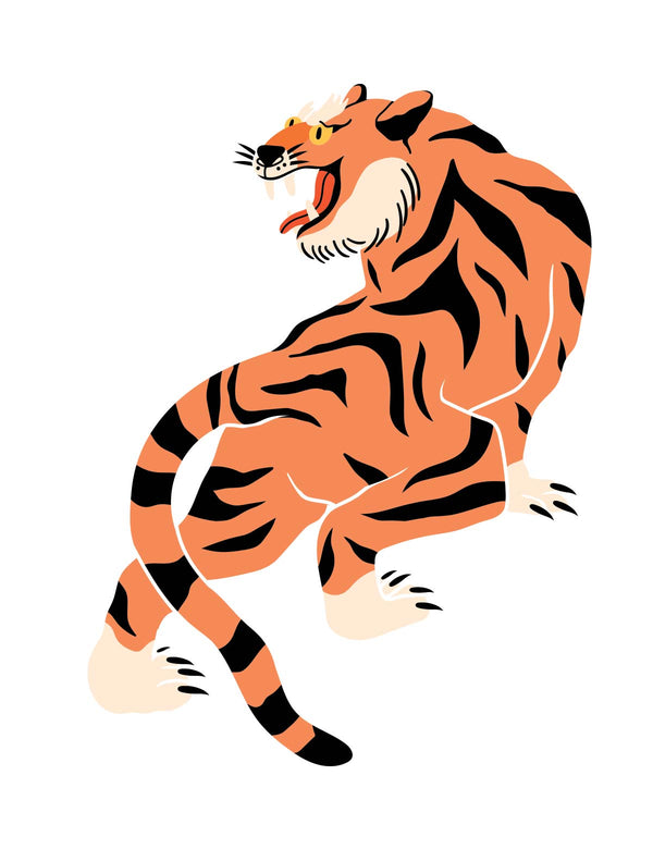 Orange Tiger Rise - Carousel Clash – Bügelbild