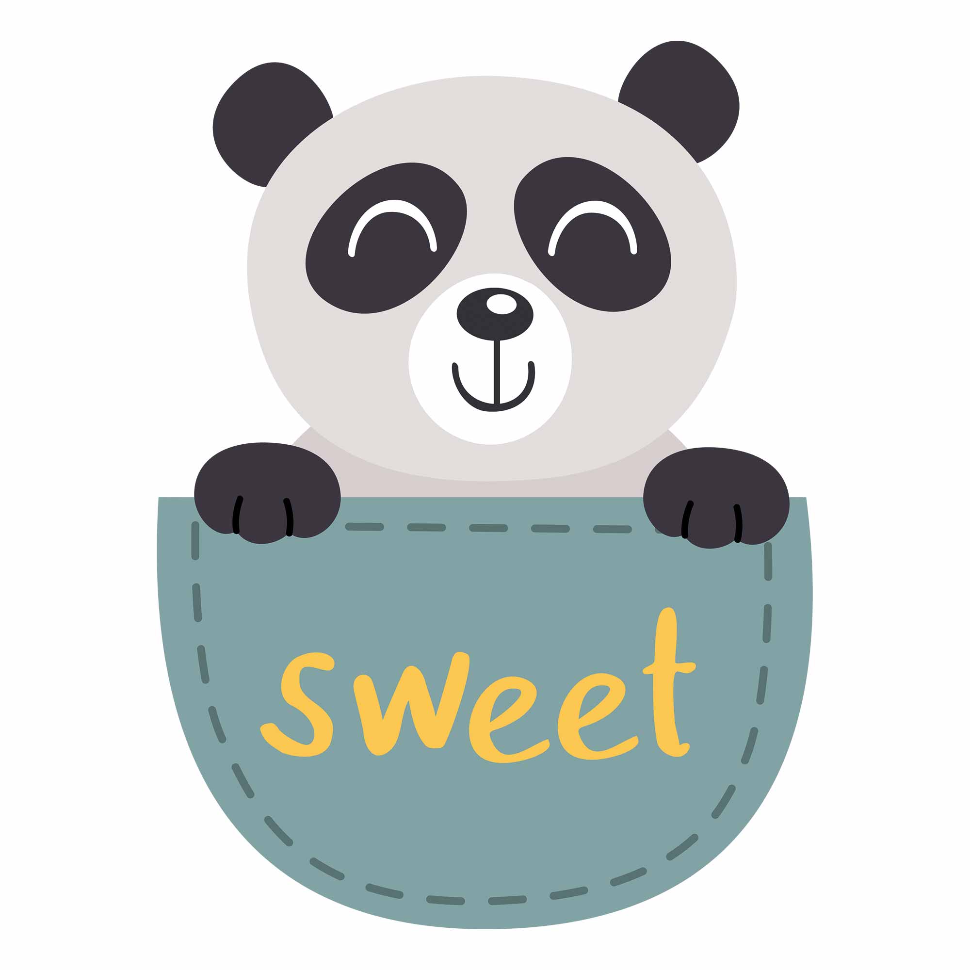 Panda - Pocket Fun | Bügelbild