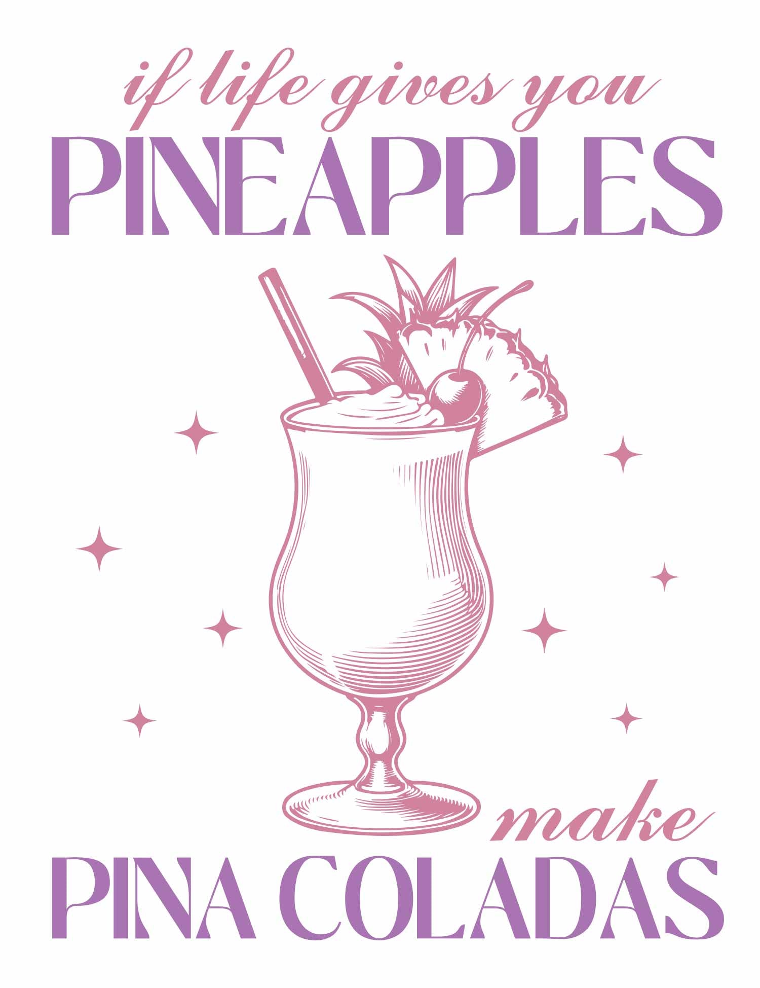 Pina Coladas - Sommer-Cocktails | Bügelbild