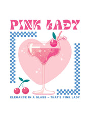 Pink Lady – Cocktail Club | Bügelbild