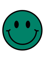 Power Green Smiley | Bügelbilder