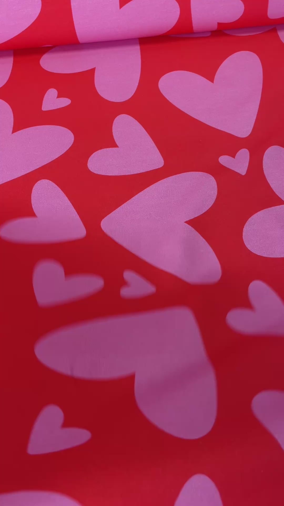 Bold Hearts Rot | French Terry | 170 cm breit