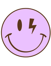 Smiley Lila | Bügelbild