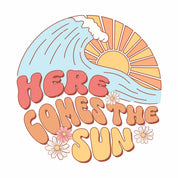 Hier kommt die Sonne rund - Retro Sommer Kleidung Transfer