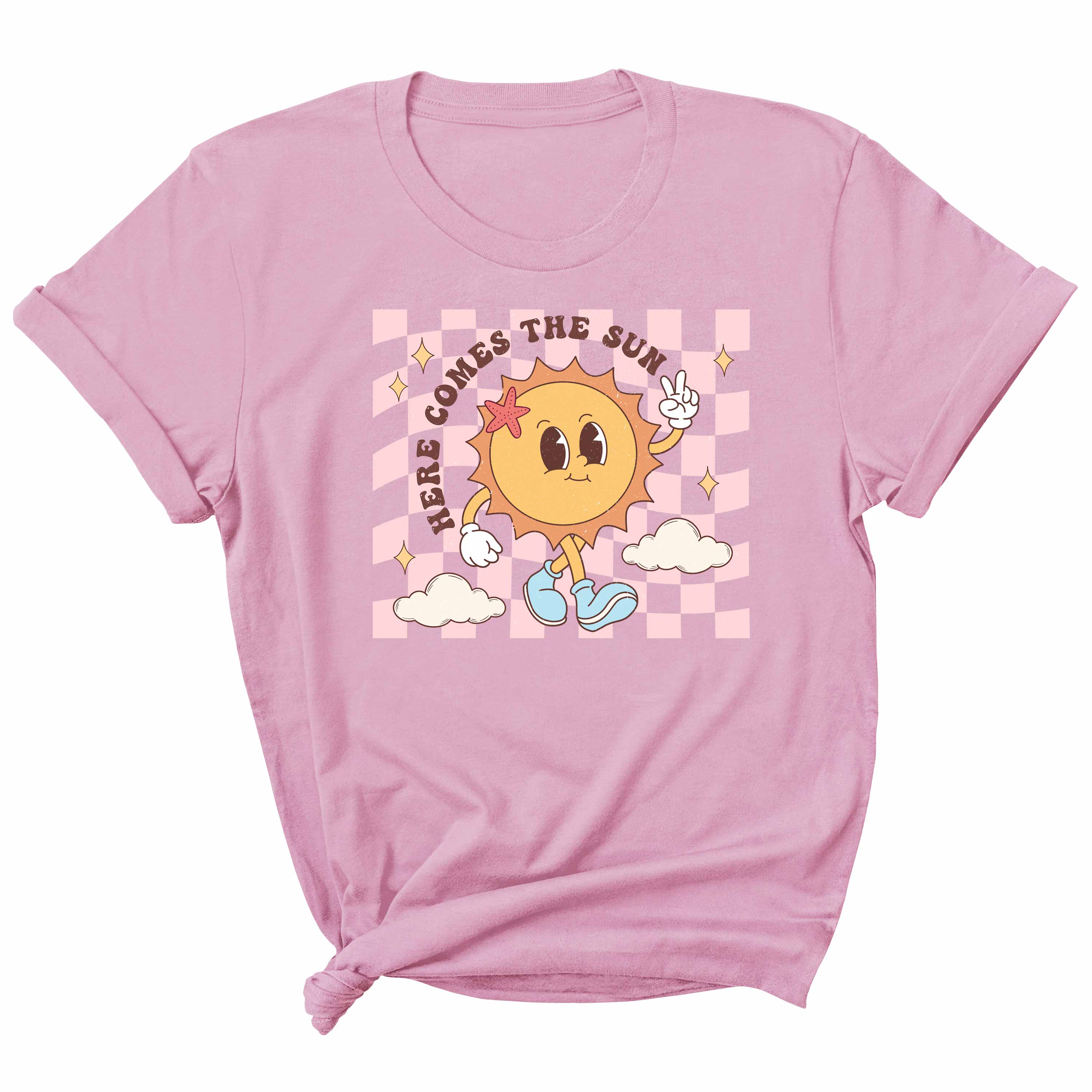 Hier kommt die Sonne - Retro Sommer Kleidung Transfer
