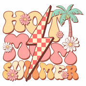 Hot Mom Summer - Retro-Sommerkleidungstransfer