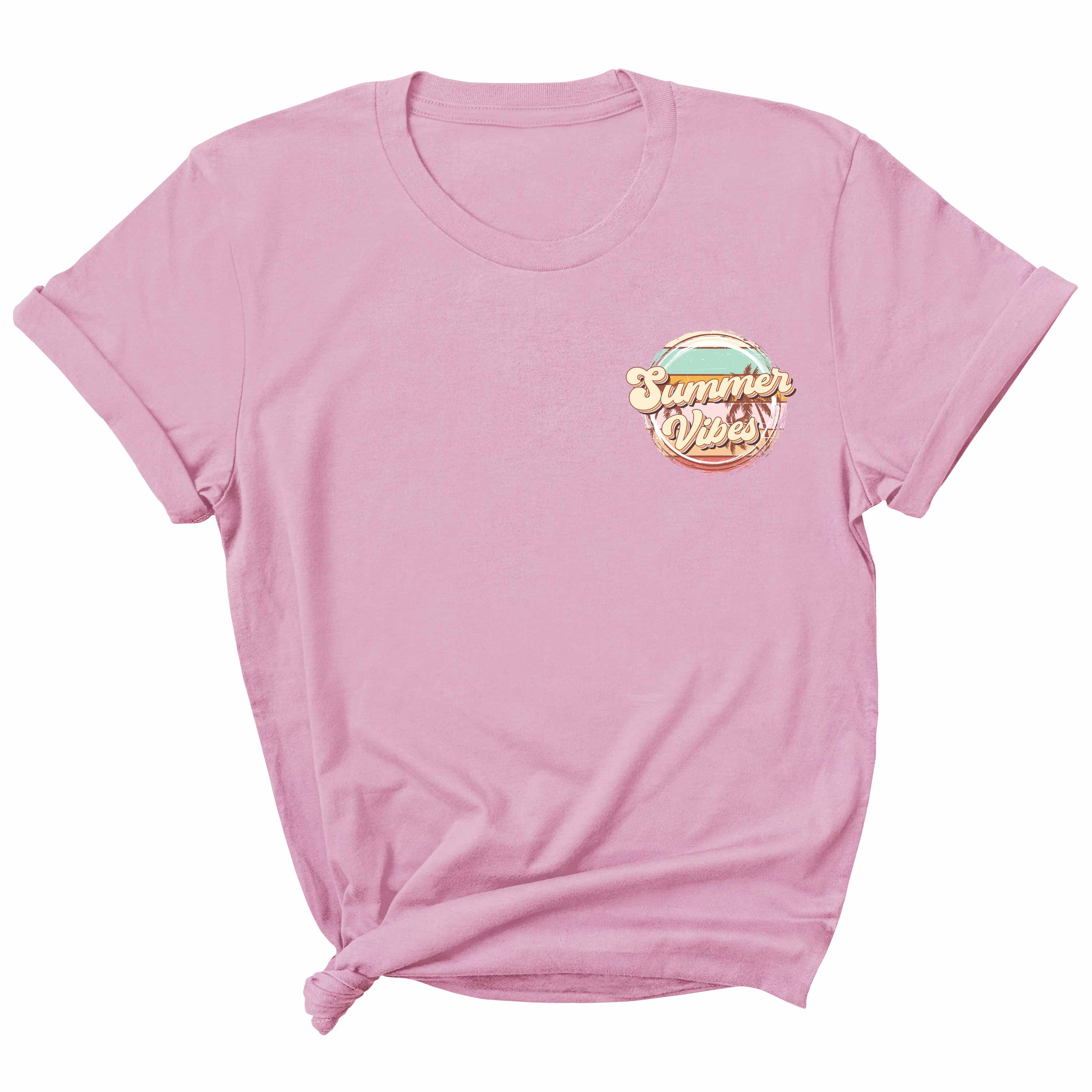 Summer Vibes Runde - Retro Sommerkleidung Transfer