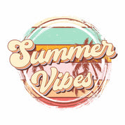 Summer Vibes Runde - Retro Sommerkleidung Transfer