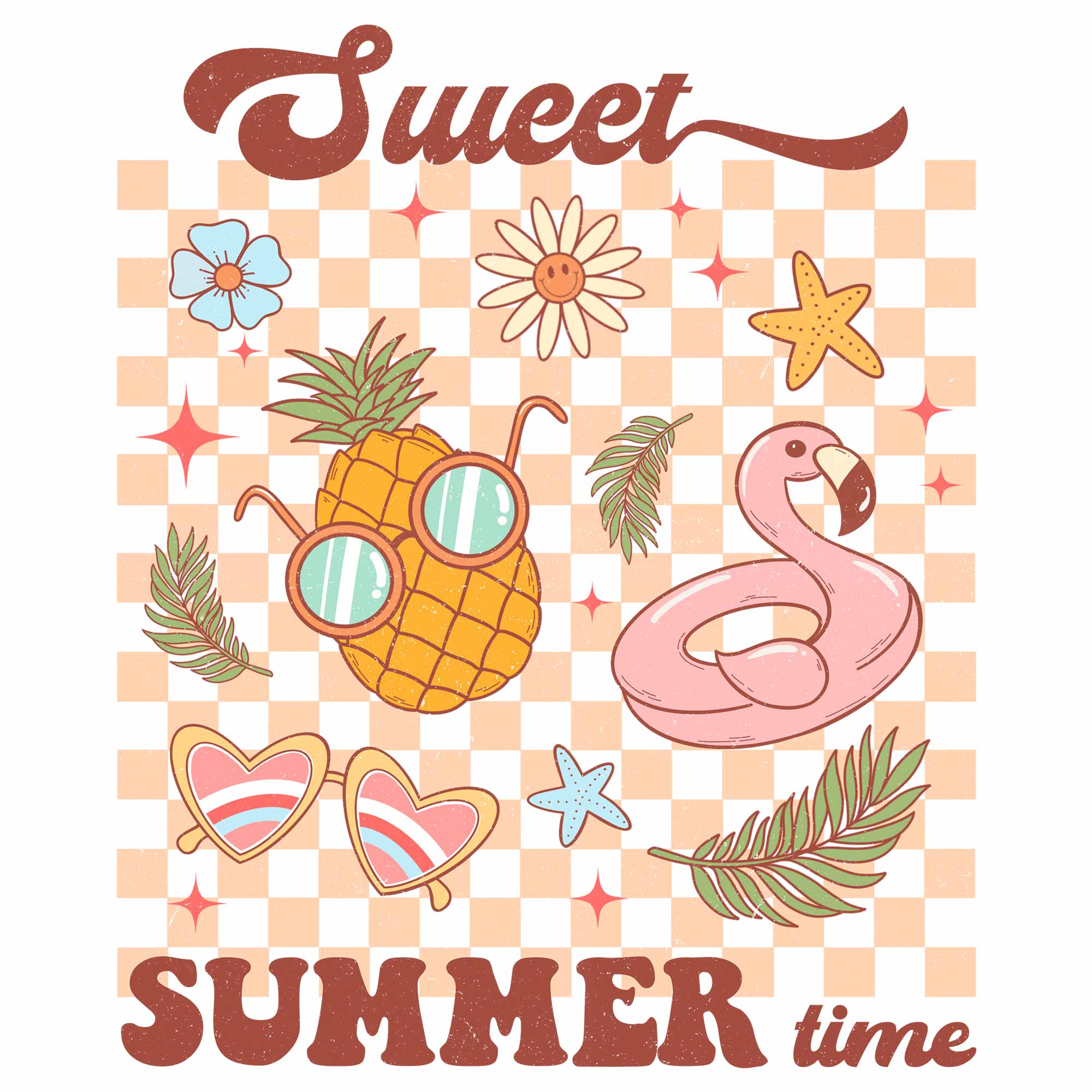 Sweet Summer - Retro Sommerkleidung Transfer