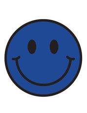 Königsblauer Smiley | Bügelbilder