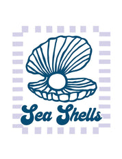 Sea Shells - Salzwassergeschichten | Bügelbild