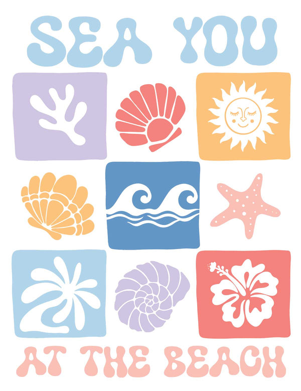 Sea You At The Beach - Salt & Sun Club – Bügelbild