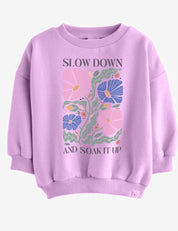 Slow Down – Blumenmuster | Bügelbild