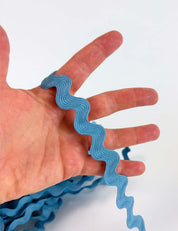 Stahlblaue zackenlitze 13 mm