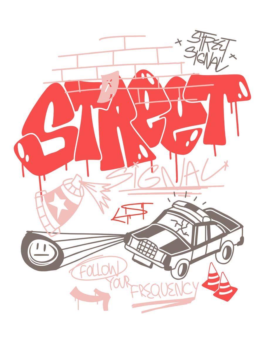 Street L - Urban Noise | Strijktransfer