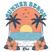 Summer Beach Club – Blauer Sommerkleidungstransfer